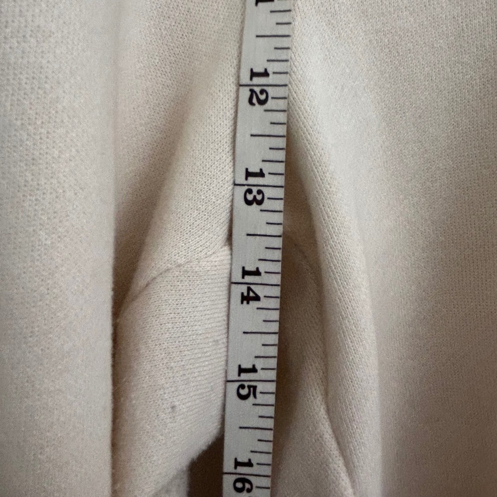 Victoria's Secret PINK Cream Fleece Joggers Chenille Logo Sweatpants Large - Picture 11 of 11